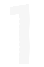 A large white number one on a white background with a subtle shadow.