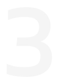 A large white number 3 centered on a light gray background.